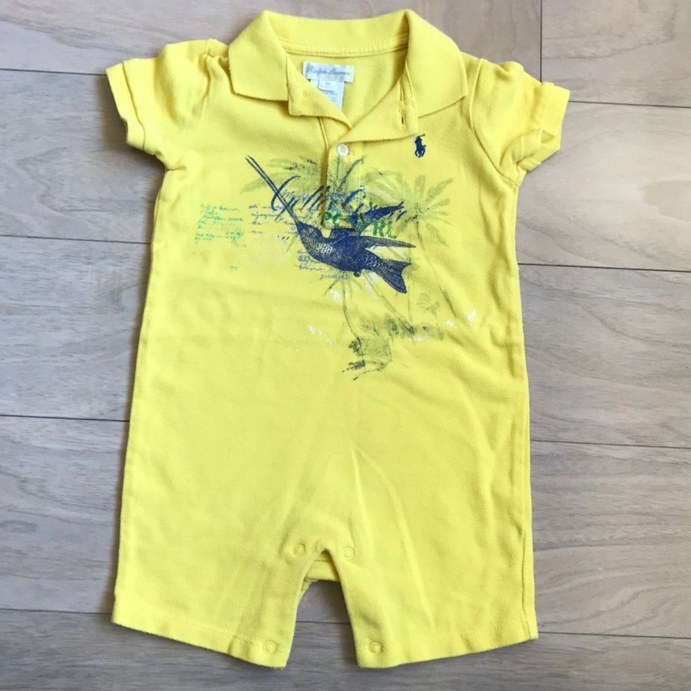 Ralph Lauren Boys Polo Onesie 9 Months